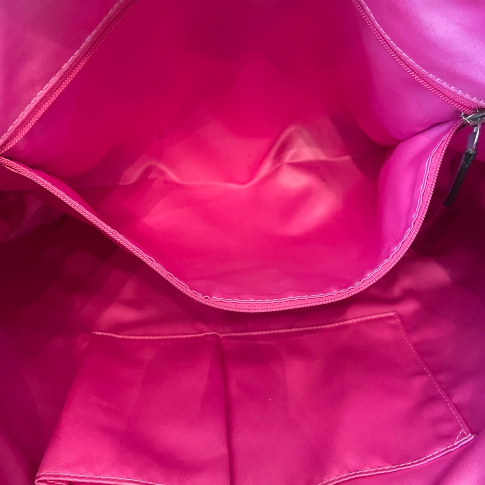 Coach Poppy Patent Leather Op Art Glam Tote Purple/Burgundy Hand Bag - Picture 14 of 16